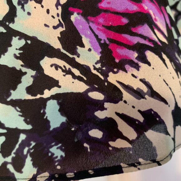 Belissimo New York Women Long Sleeve Multi Color Sheer Petite Large Blouse - Picture 11 of 11